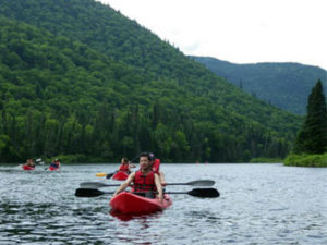 Canoe-camping activity